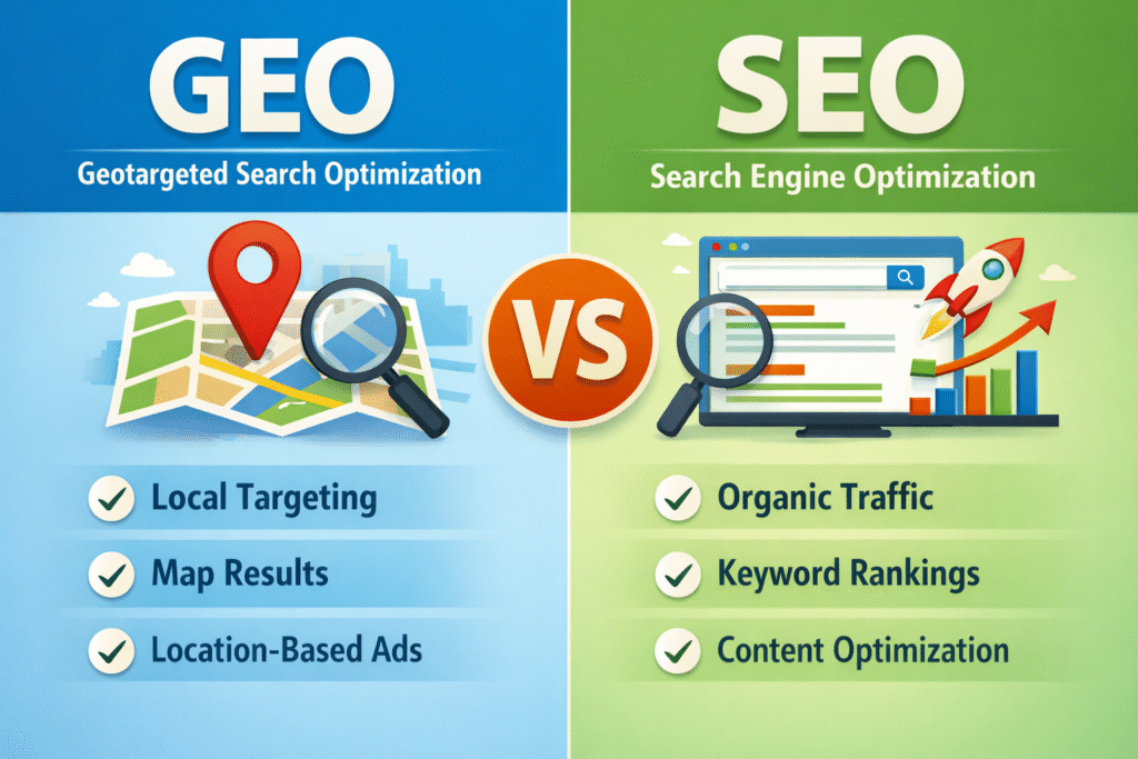 The Difference Between (GEO) and (SEO)